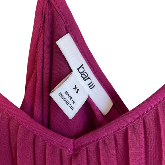 BAR III PINK/PURPLE OMBRÉ SLEEVELESS FLOWY MAXI DRESS, RIPPLED DETAILING SIZE XS - Picture 11 of 13